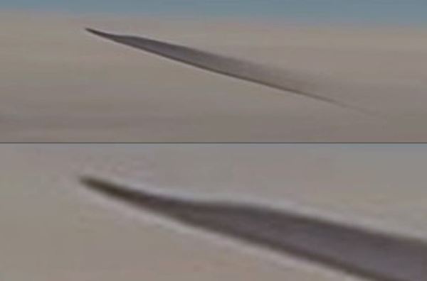 Загадочный летающий объект с темным шлейфом заснят над Турцией